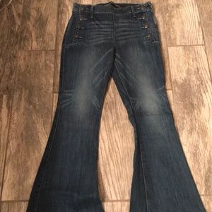 Express Mid-Rise flare jeans